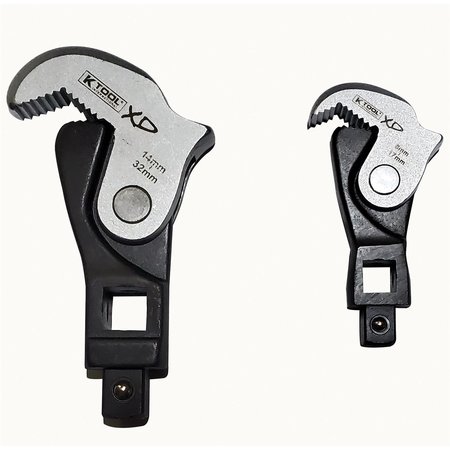 K-TOOL INTERNATIONAL 2Pc Spring Crowfoot Wrench Set KTIXD58403